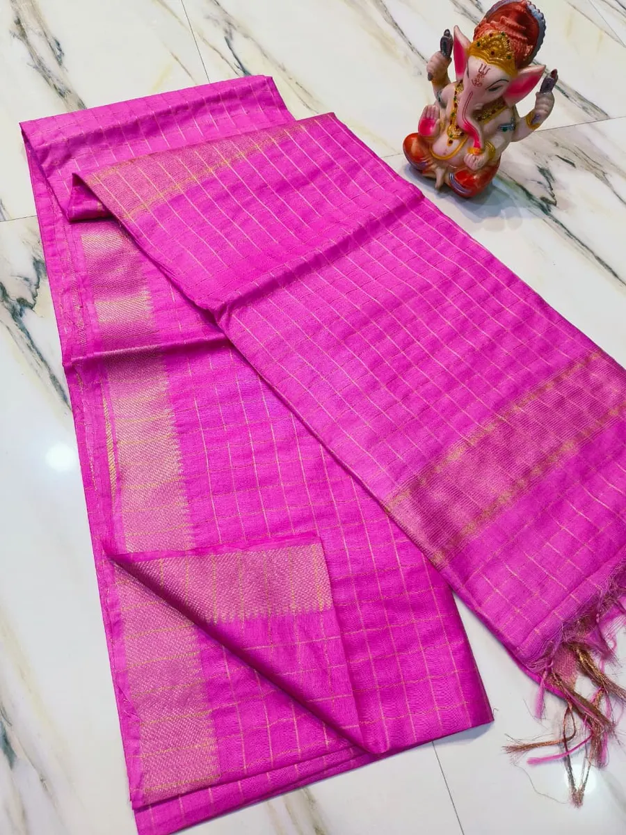Authentic Mangalagiri Silk with Fine Handloom Weaving & Rich Texture